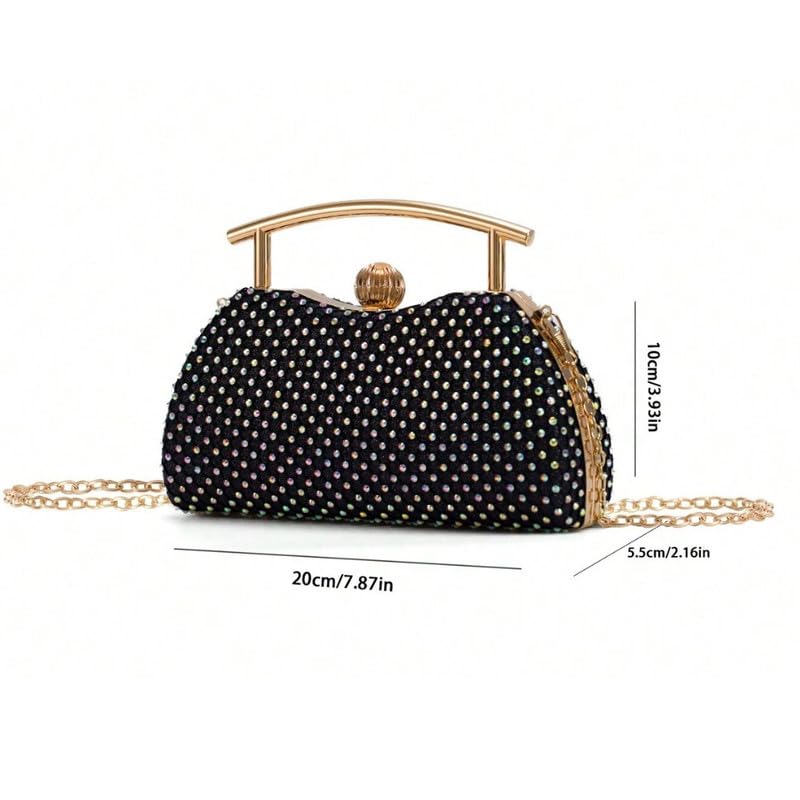 Mastyle® Diamond Clutch Handbag For Women With Rhinestone Surface And Shining Glitter Finish