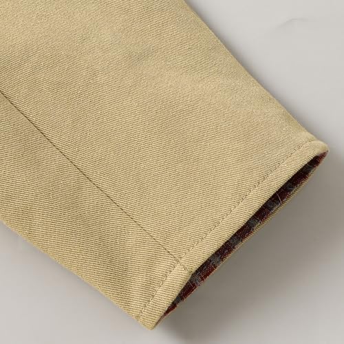 Hopscotch Girls Full Sleeves Beige Gingham Long Coat For Ages(4-5 Years)