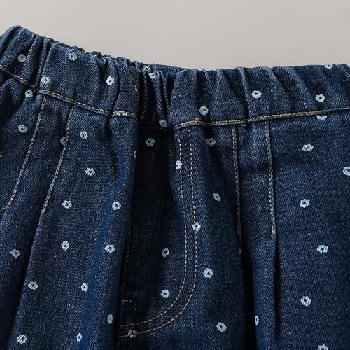 Hopscotch Girls Full Sleeves Blue 2-Pc Lace Embellished Jeans Set For Age (3-4 Years)