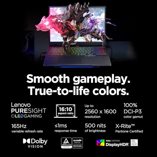 Lenovo Legion 5i – Gaming Laptop - Intel® Core™ i7-14700HX - 15" 2.5K WQXGA PureSight OLED Display–165Hz Refresh Rate–NVIDIA® GeForce RTX™ 5070 – 16 GB Memory – 1 TB Storage – 3 Months of PC GamePass
