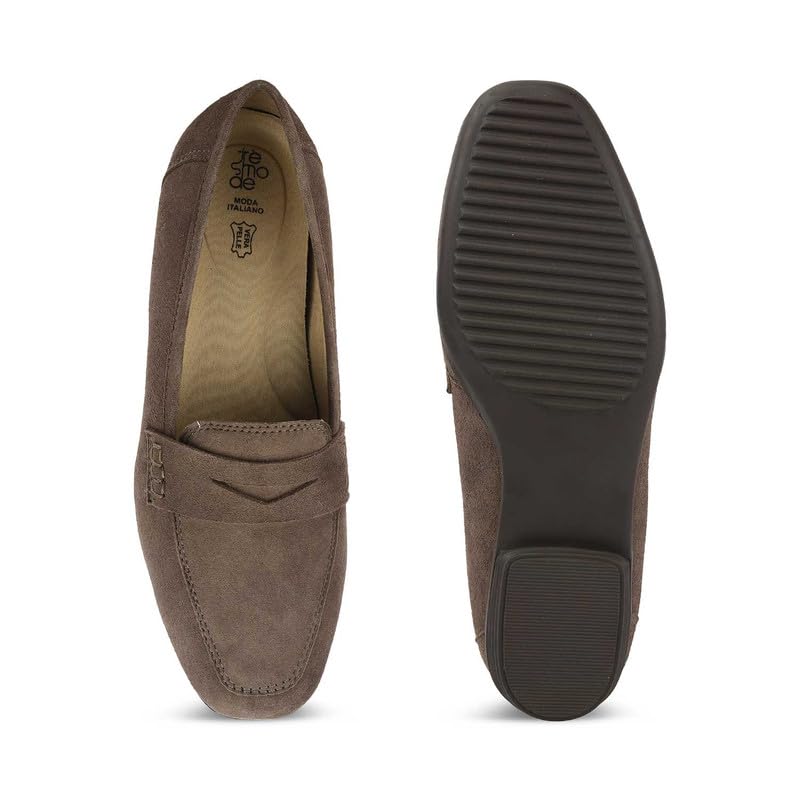 tresmode Suave Brown Women's Casual Loafers | Vegan Friendly Leather | TPR Sole in Size 7 UK / 40 EU