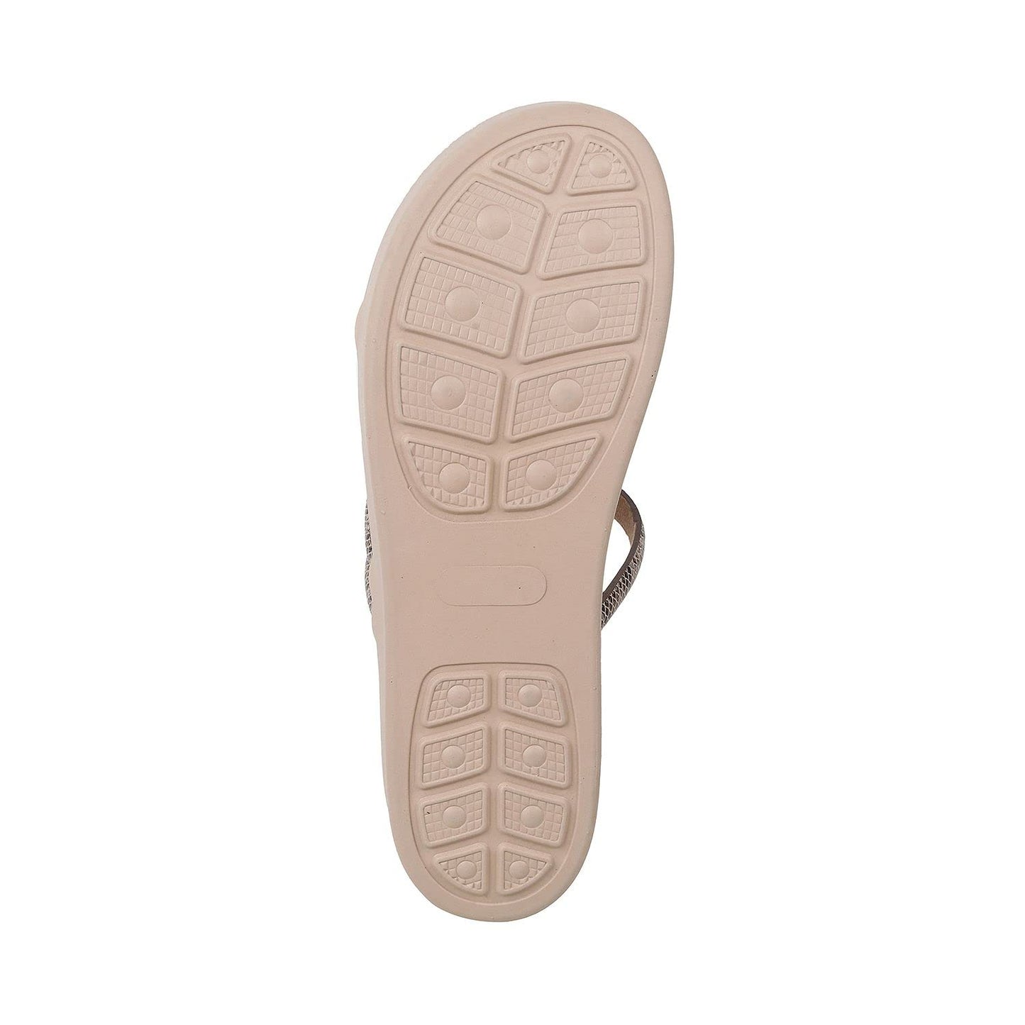 Mochi Women Beige Wedge Heel Comfort Sandal UK/5 EU/38 (34-97)