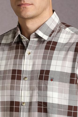 Louis Philippe Men Multicolor Check Half Sleeves Casual Shirt