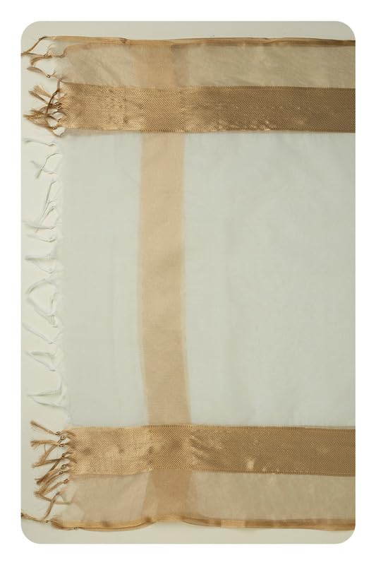 Soch Womens Blue Polyester Zari Woven Dupatta