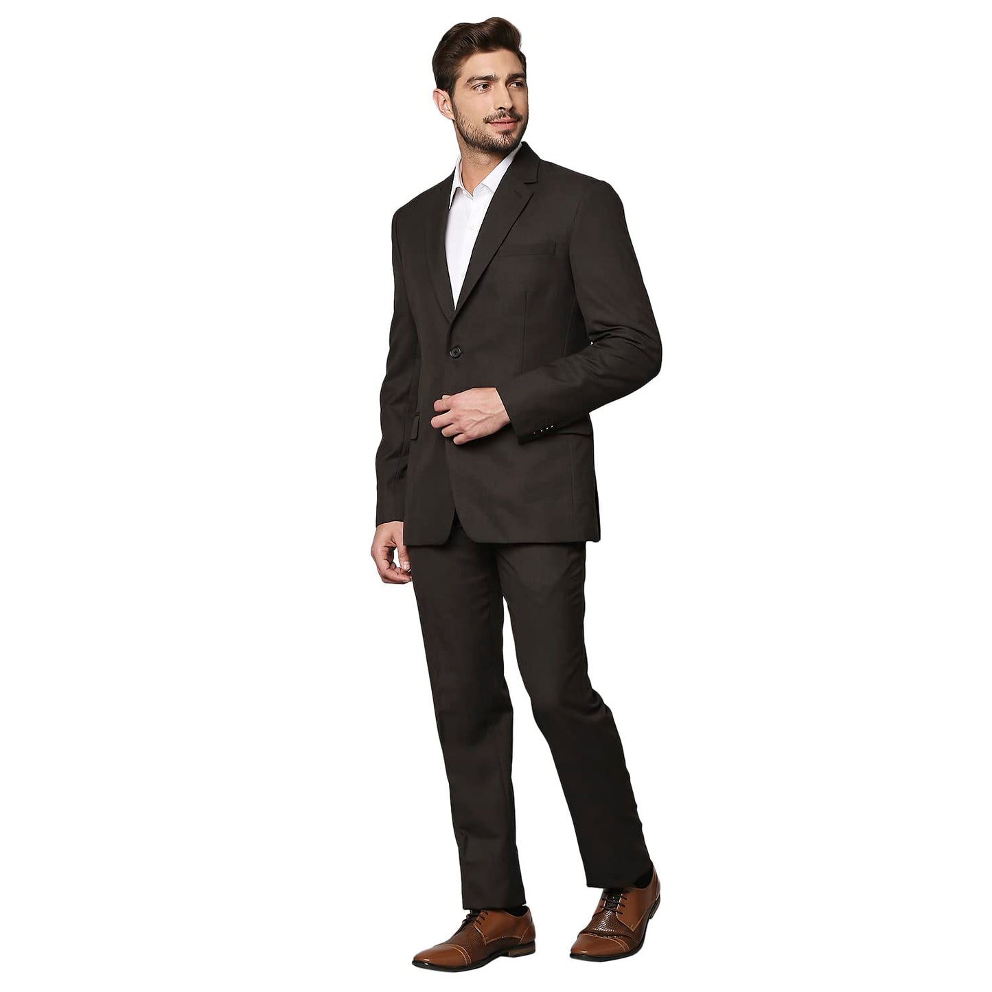 Raymond Dark Brown Suit (Size: 38)-RMDX02063-O8