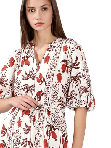 VERO MODA Women's Fit and Flare White Dress