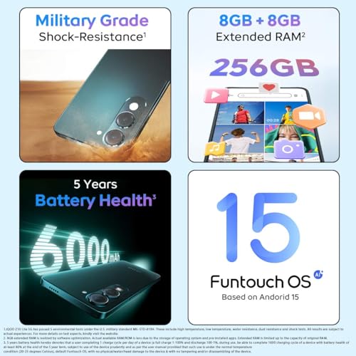 iQOO Z10 Lite 5G (Cyber Green 2026, 4GB RAM, 128GB Storage) | Dimensity 6300 5G Processor | 50MP Sony AI Camera | 6000 mAh Battery | IP64 Rated & Military Grade Shock-Resistance*