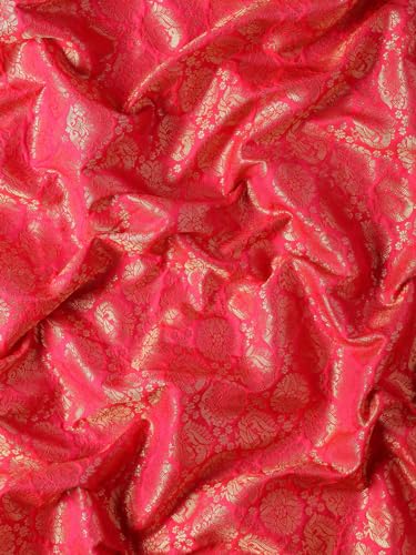 MOHEY Rani Art Silk Zari Weave Saree for Women