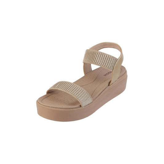 Mochi Women Gold Wedge Heel Comfort Sandal UK/6 EU/39 (34-924)
