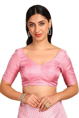 Soch Womens Pink Art Silk Geometric Print Saree