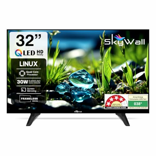 Skywall 80 cm (32 inches) HD Ready Smart QLED TV 32SWVS (Black)