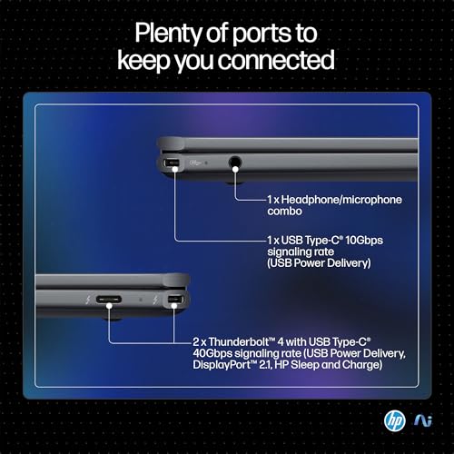 HP OmniBook Ultra Flip Next Gen AI PC Ultra 7 (32GB RAM/1TB SSD/2.8K OLED 16:10 90% STBR Touchscreen 500 nits/Windows 11/9MP Camera/Poly Studio/Backlit KB/MSO/14” (35.6cm)/Gray/1.34kg) fh0029TU Laptop