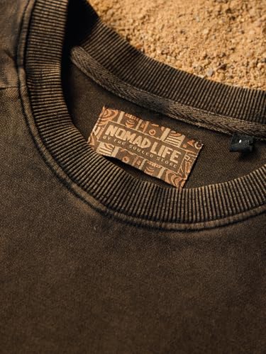 The Souled Store Nomad: Pathfinder Men and Boys Short Sleeves Round Neck Graphic Printed Typography Casual Drop Shoulder Streetwear Trendy Cotton Oversized T-Shirt