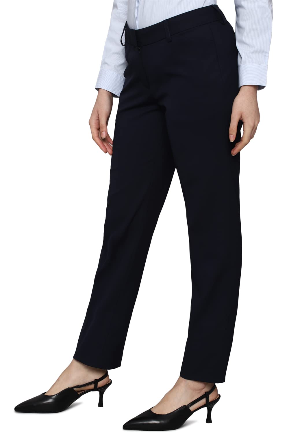 Allen Solly Women's Regular Casual Pants (Navy)