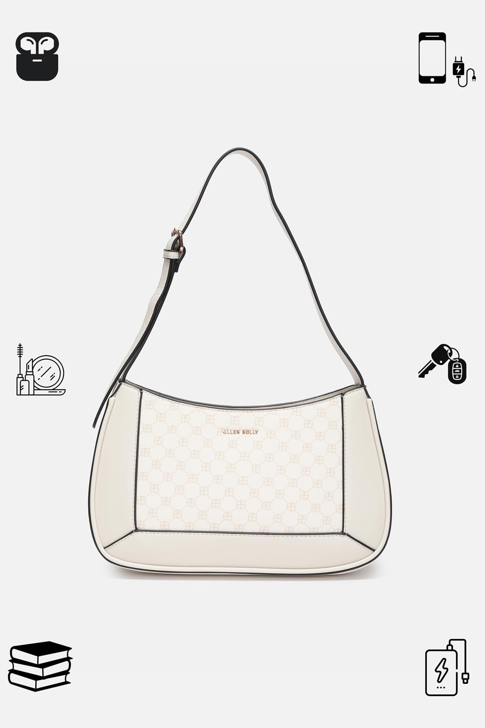 Allen Solly Textured & Printed Shoulder Bag
