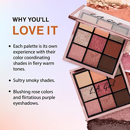 L.A.Girl-Keep It Playful- 9 Color Eye Palette-Playmate | Soft Mattes | Smooth Shimmers & Intense Foils | Easy to Blend | Travel Friendly | 14 gm