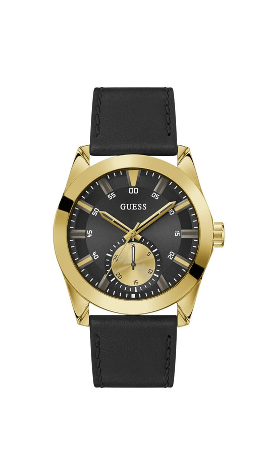 GUESS Leather Analog Black Dial Men's Watch-Gw0793G2