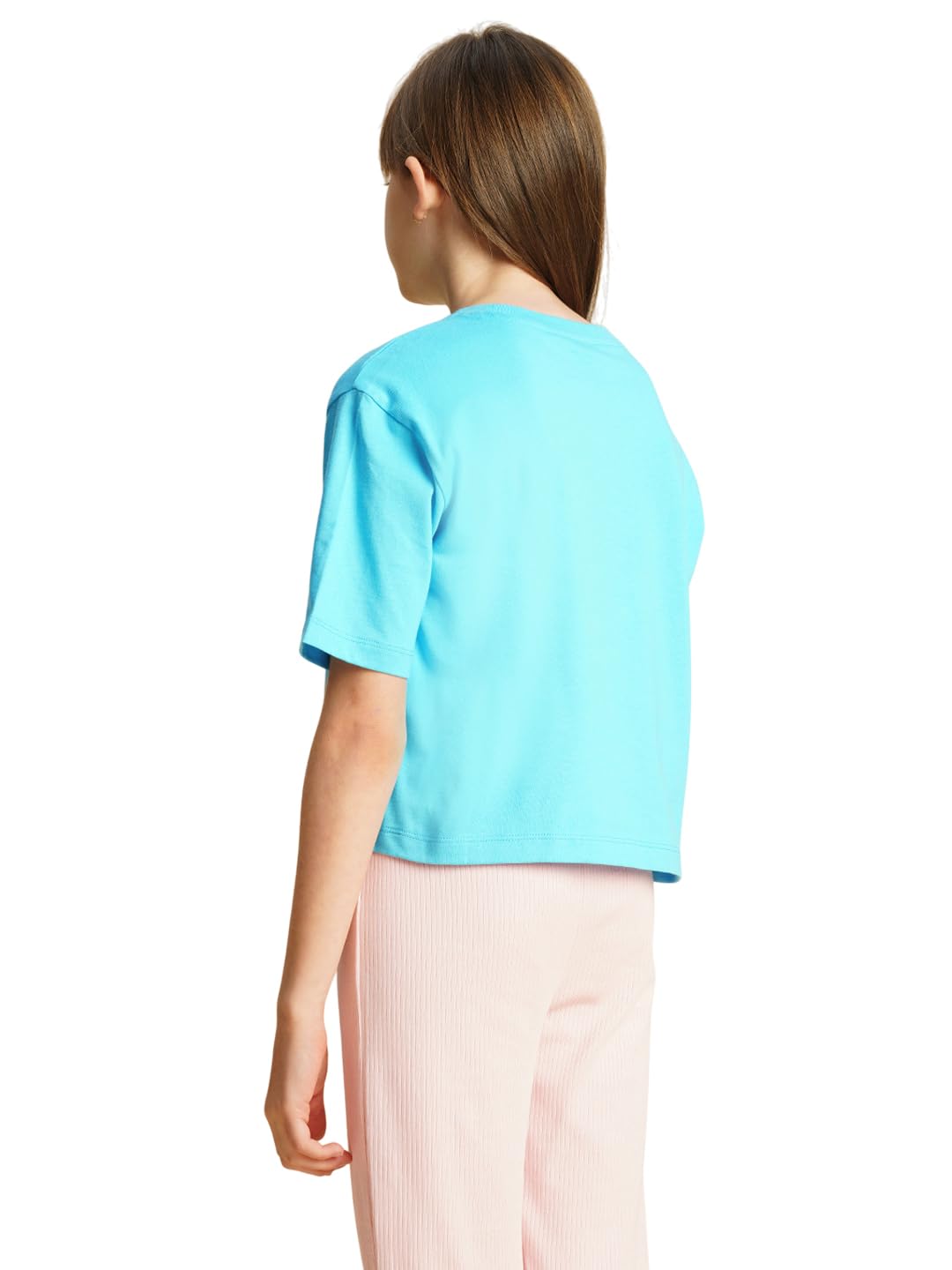 VERO MODA Girls Regular Fit Blue T-Shirt