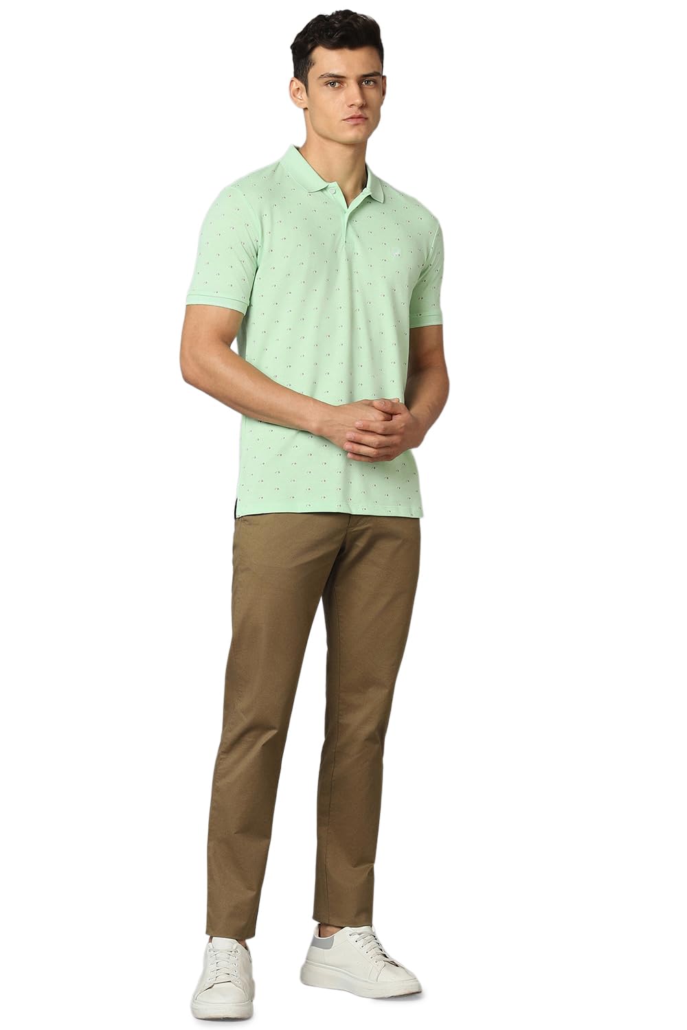 Allen Solly Men's Regular Fit T-Shirt (ASKPQRGFD80079_Green