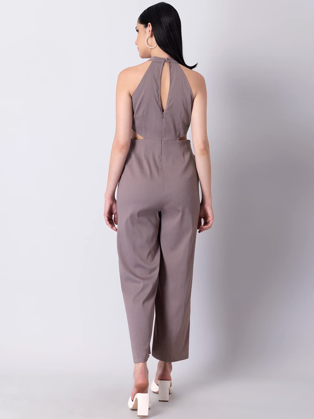 FabAlley Lilac Halter Side Cutout Jumpsuit