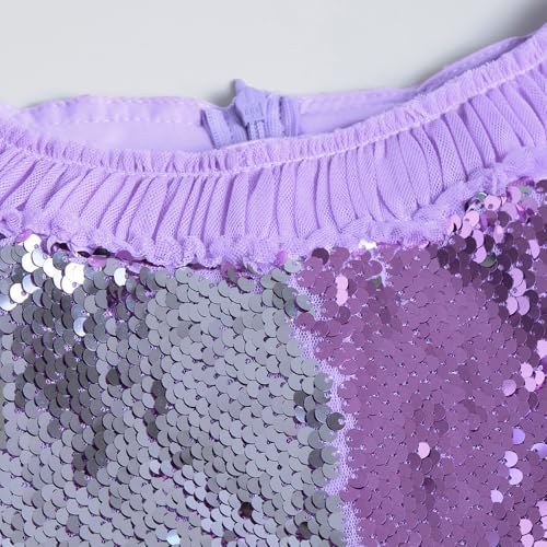 Hopscotch Girls Purple Sleeveless Sequin Embellished Dress for Age (12-24 Months)