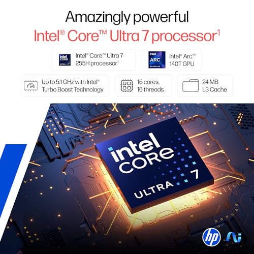 HP OmniBook 7 OLED, Intel Core Ultra 7 255H (32GB LPDDR5,1TB SSD), 3K, 0.2 ms, Micro-Edge, 14''/35.6cm, Win 11, M365, Office 24, Meteor Silver,1.5kg, fr0116TU, 5MP Camera w/Shutter, Backlit AI Laptop
