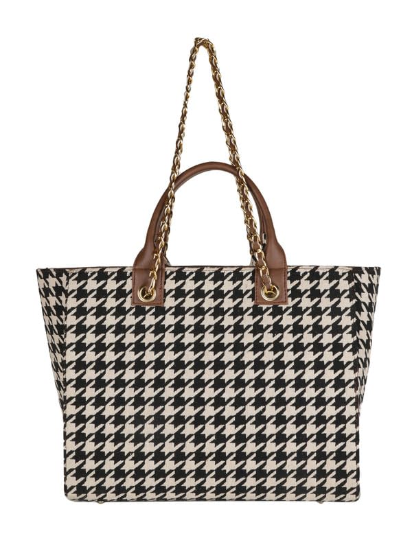 MINI WESST Women's Beautiful Brown Graphic Fabric Tote Bag