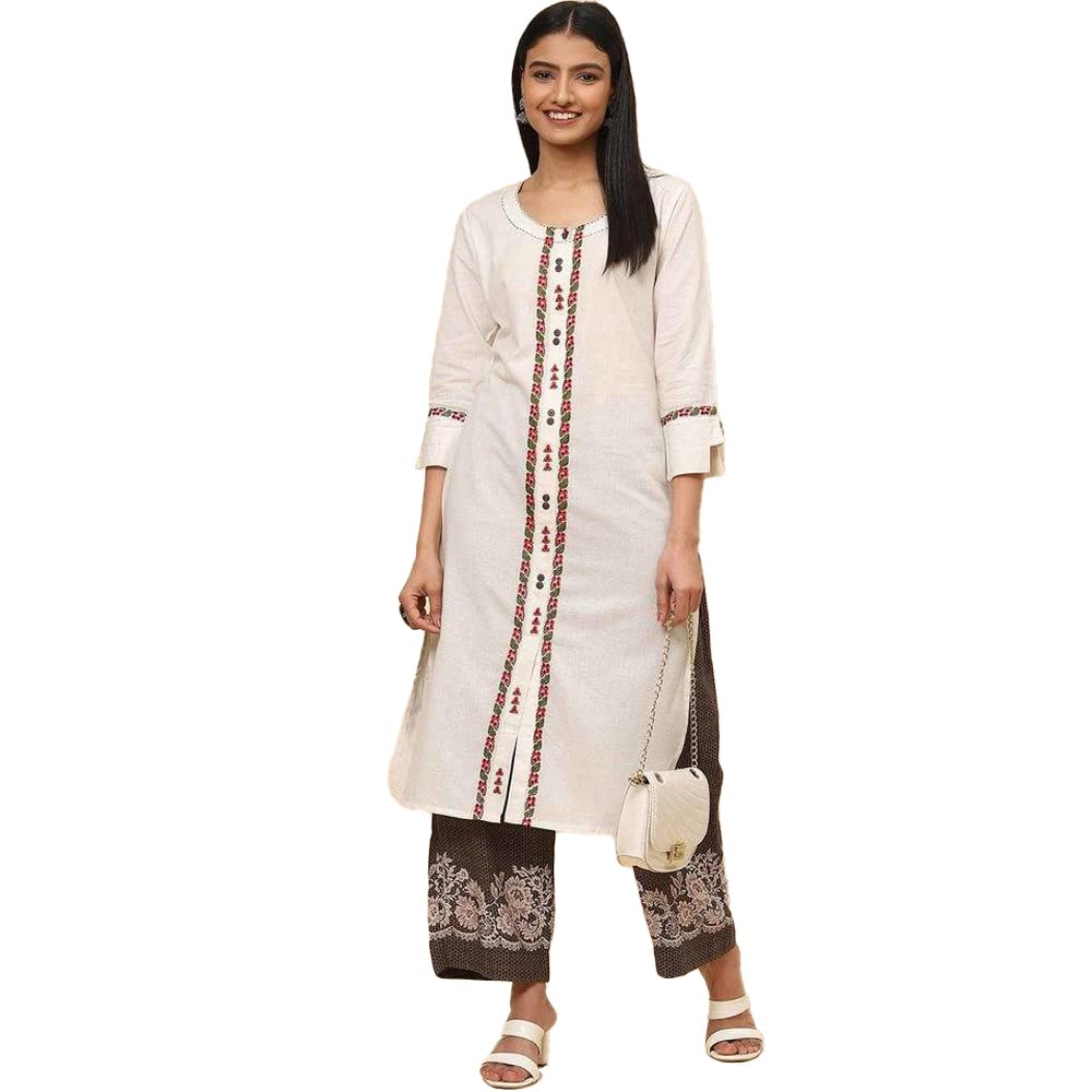 BIBA Women Printed Relaxed Mix and Match(Organic 18256_Beige_L)