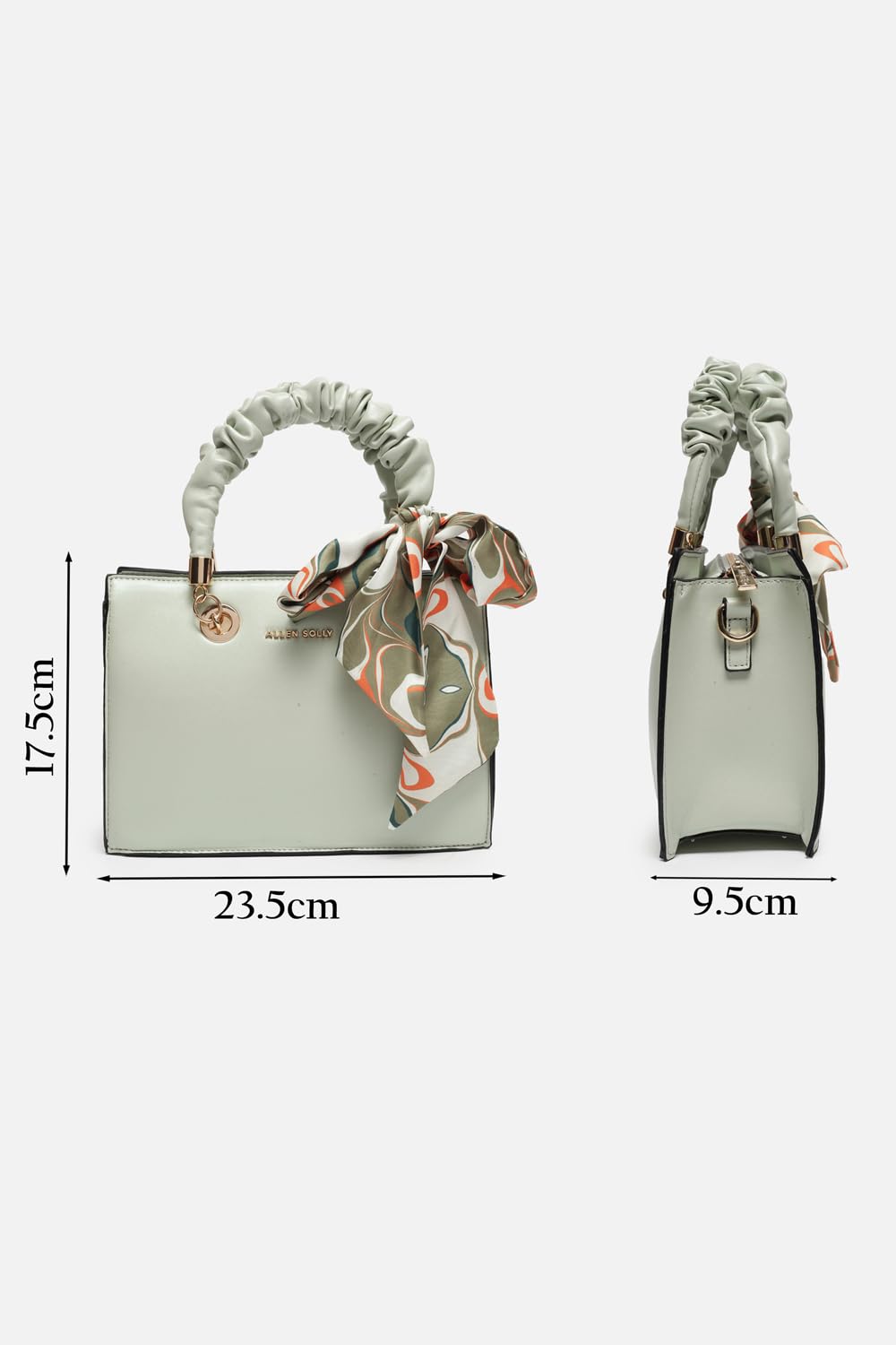 Allen Solly Women Solid Scrunchie Handle Satchel
