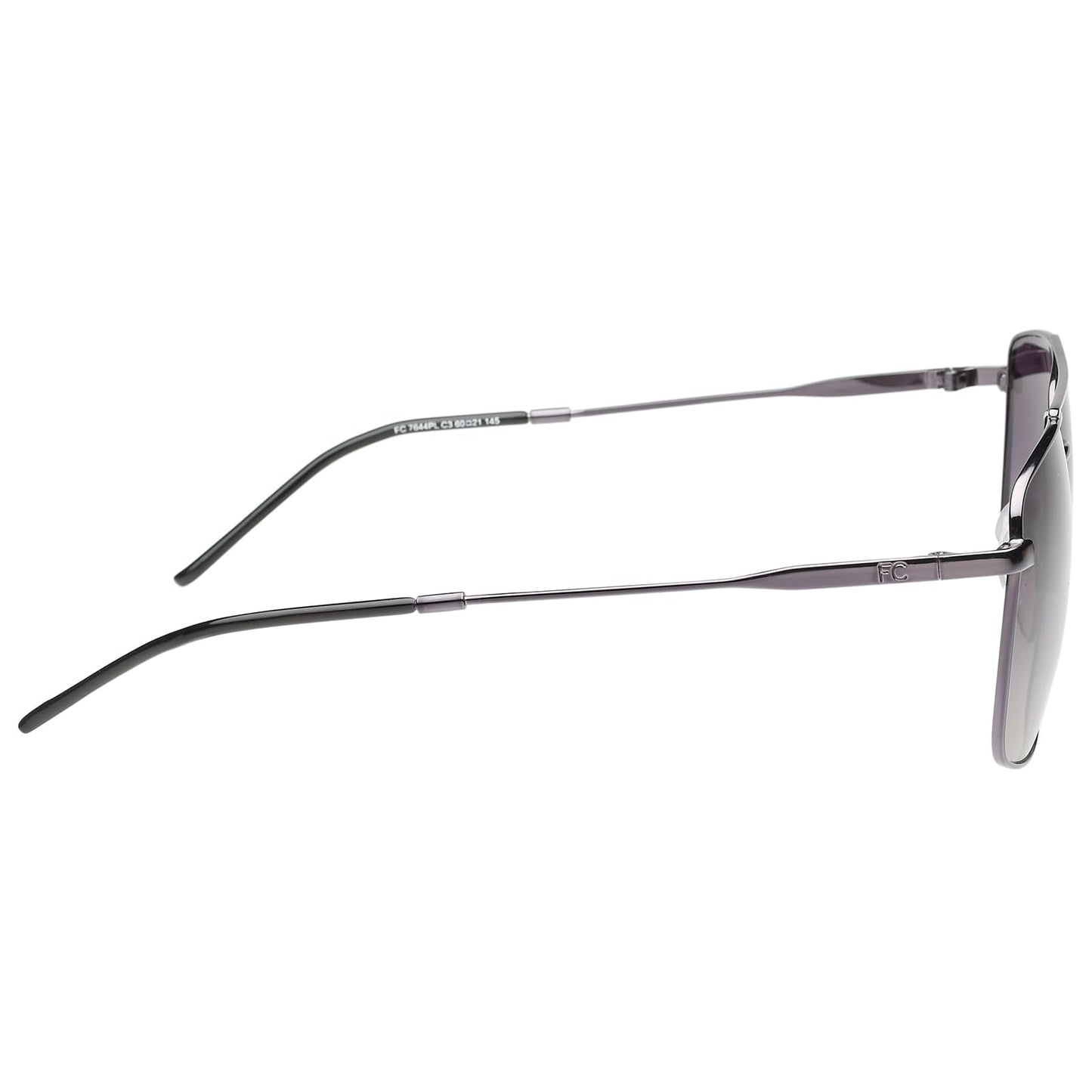 French Connection|Grey Full Frame Aviator Sunglasses|Polarized | 100% UV Protection (UV 400) Purple Gradient Faded Lens|Men's|Large|FC 7644PL C3 60 S