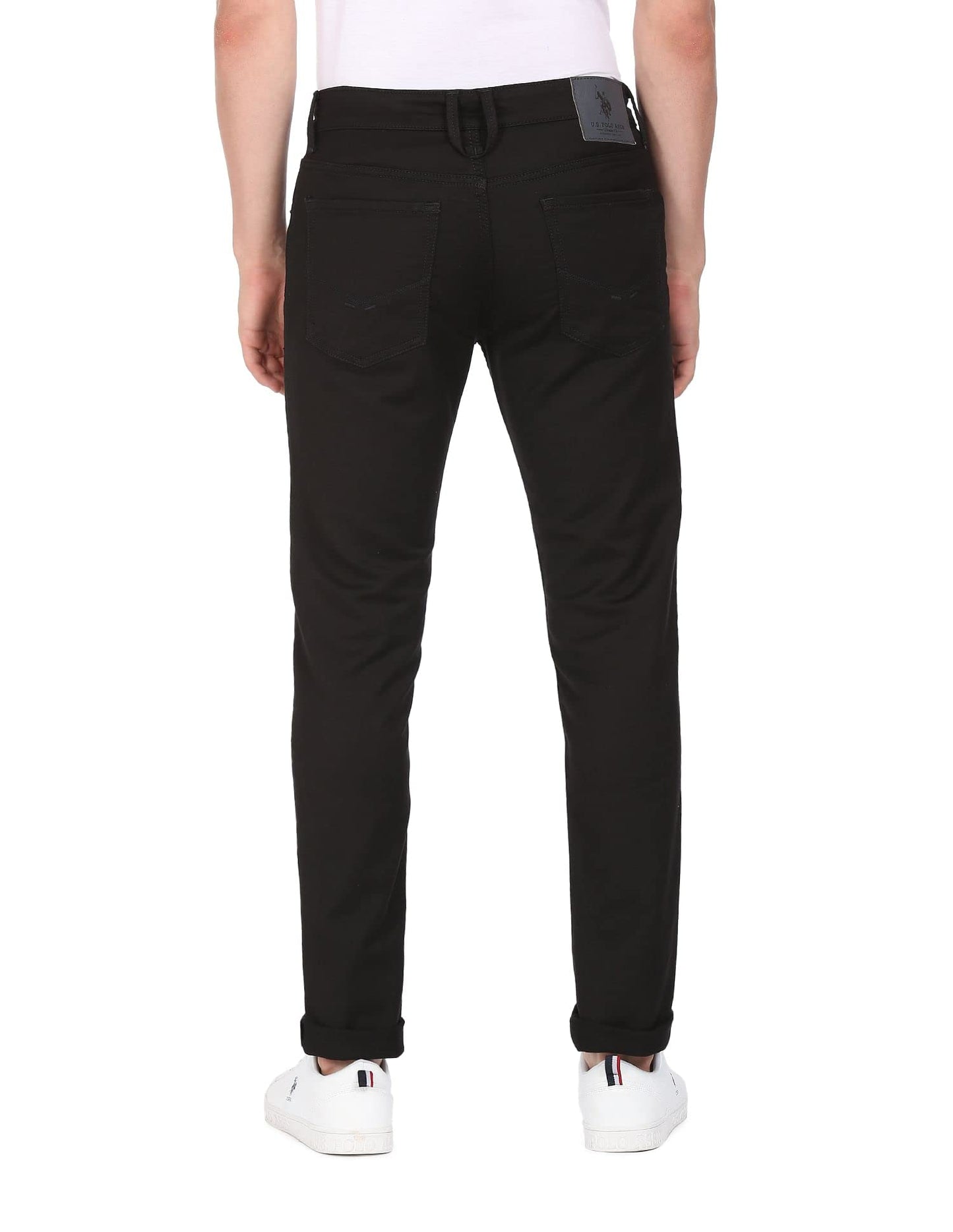 U.S. POLO ASSN. Men's Mid Rise Slim Jeans (UDJEN0469_Black_32)
