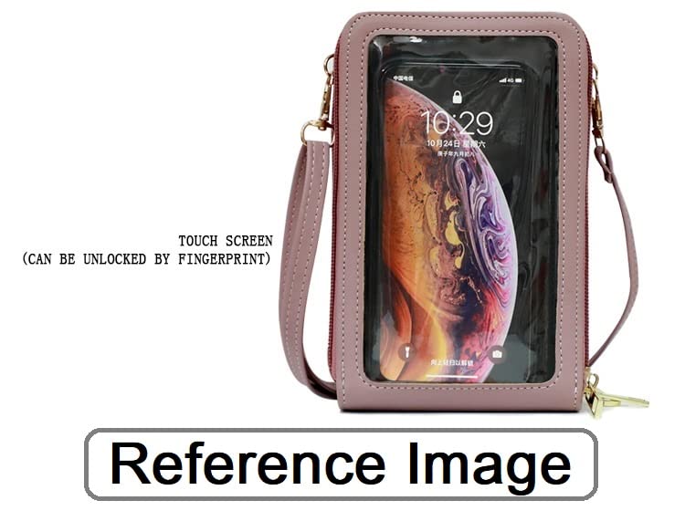 MOCA Girls Women's Touch Screen wallet sling bag for with Mobile Cell Phone holder Pocket Wallet Hand Purse Clutch Crossbody Sling Cell Phone wallet for Women Womens Girls (SJ1211#P, Pink)