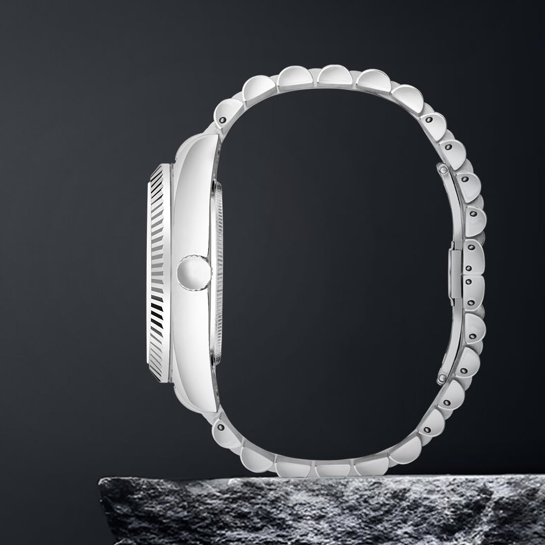 Carlington Analog Men's Watch with Stainless Steel Chain Strap, Multi-Color Dial Options, Premium Gift Watch for Men – Stylish Casual & Formal Wrist Watch - CT 8811