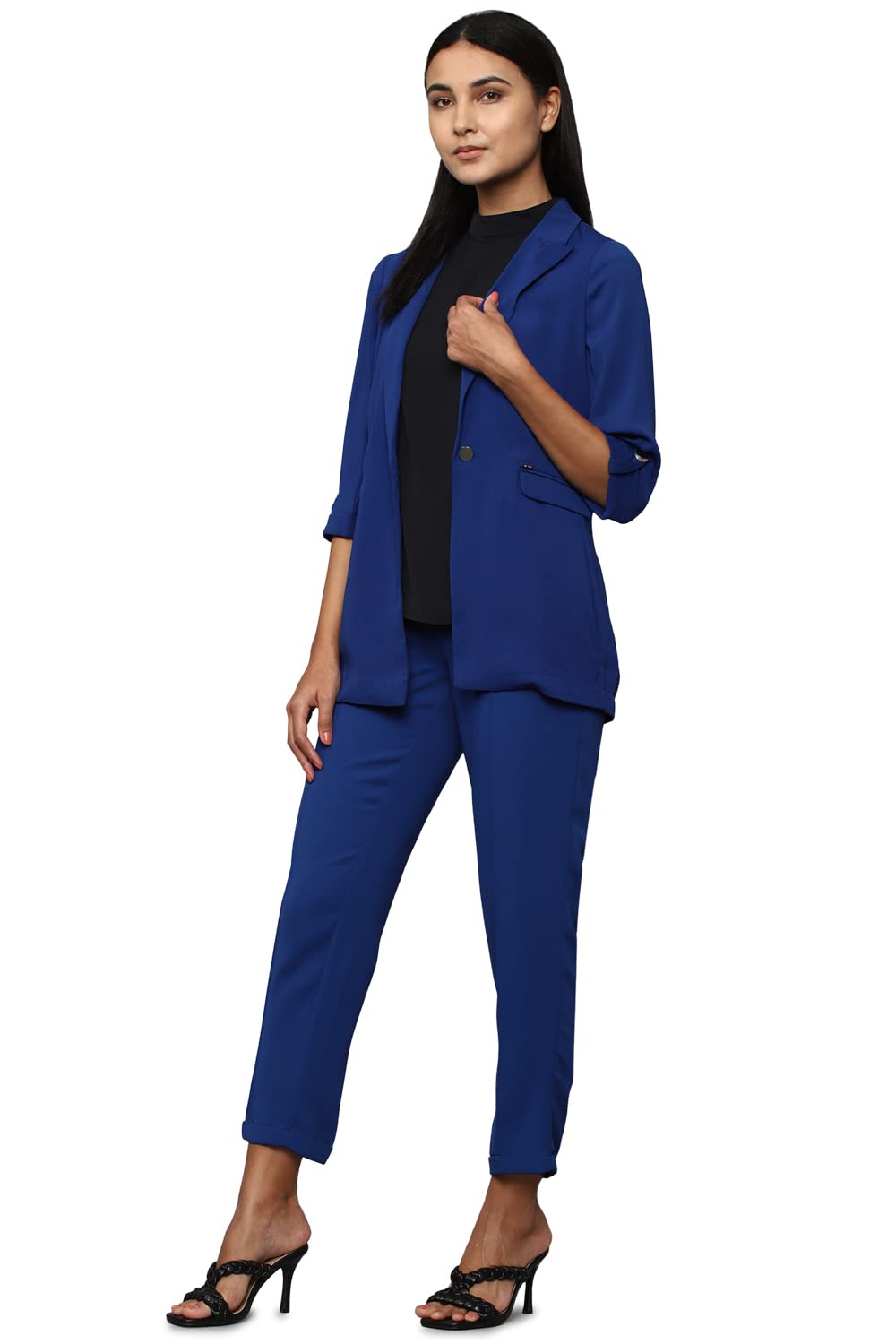 Allen Solly Women's Regular Blazer (AHBZWRGHC17271_Blue