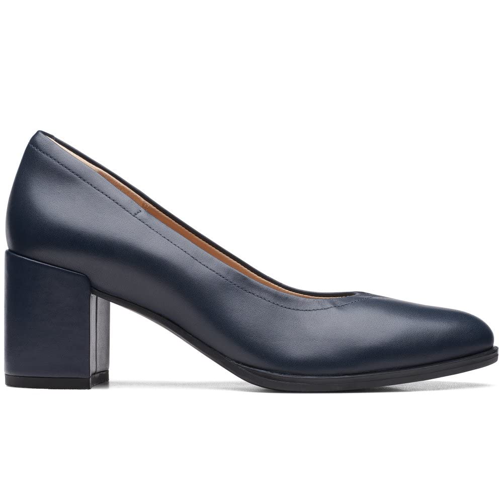 Clarks Womens 261718774 Navy Leather Formal Shoe - 8 UK (261718774)