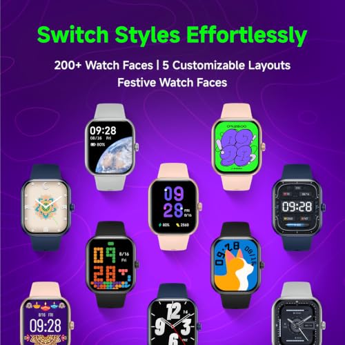 REDMI Watch Move 1.85 Premium AmoLED,14 Day Battery,Best Accuracy,Dual Core Processor Smartwatch (Black Drift Strap, Free Size)