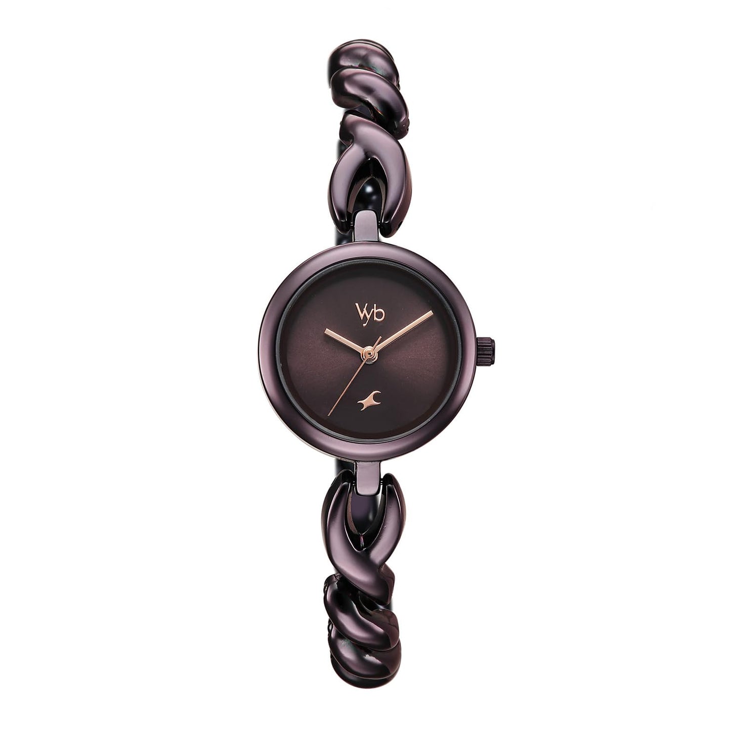 Fastrack Vyb Siren Quartz Analog Purple Dial Purple Stainless Steel Strap Watch for Women - FV60099QM01W