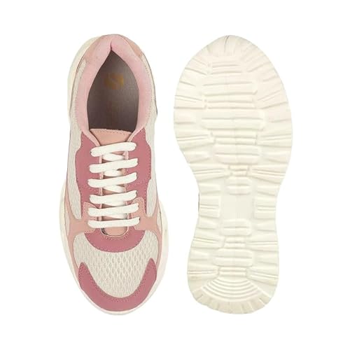 tresmode Sewd Pink Women's Sneakers in Size 6 UK / 39 EU