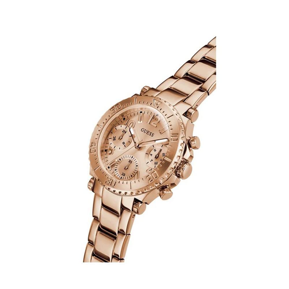 Guess Cosmic Collection Analog Rose Gold Dial Women's Watch-GW0465L2