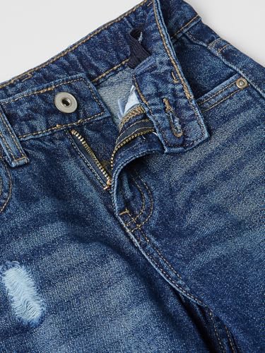 Max Girls Washed Distressed Jeans (Blue_6-8 Y)