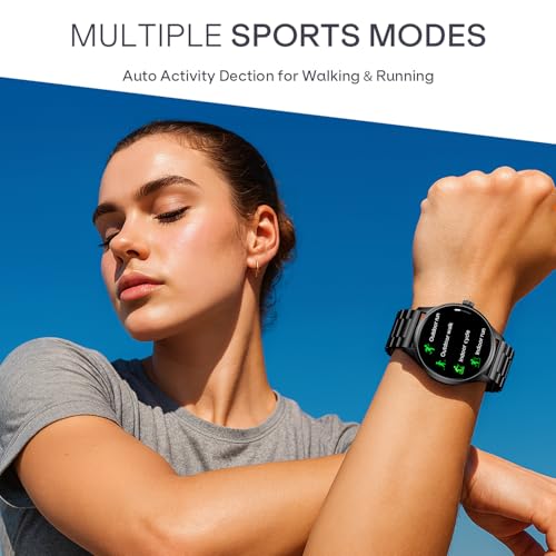 boAt Lunar Discovery Neo, 1.39" (3.5 cm) Round HD Display, Premium Metallic Finish, Animated Watchfaces, 100+ Sports Mode, Bluetooth Calling, Smart Watch for Men & Women (Steel Black)