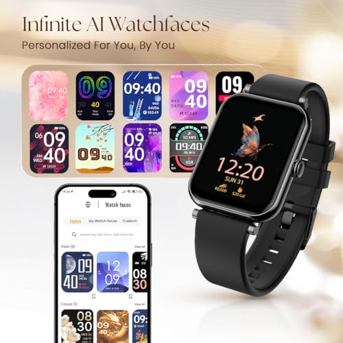 Fastrack Noir Charm Smart Watch for Women 1.65" inch AMOLED Display,Sleek Design,AI Watchface & AI Chat,Functional Crown,24/7 Health Suite,BT Calling,SpO2,HRM,IP68, Multiple Menu Styles- Rose Gold