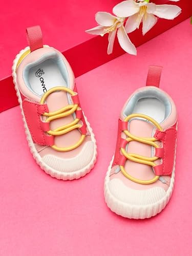 ONYC Poco Toddlers's Comfortable & Lightweight Lace-Free Sneakers- Pink (Girls)