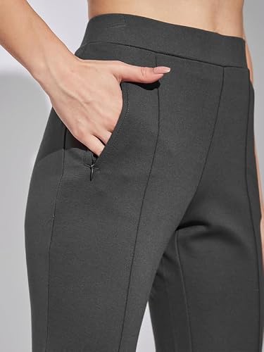 Latin Quarters Women Grey Solid High Rise Casual Flared Trouser_M