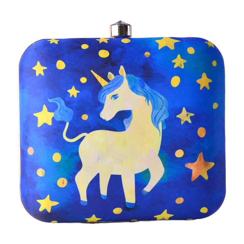 Artklim Galaxy Unicorn Printed Clutch