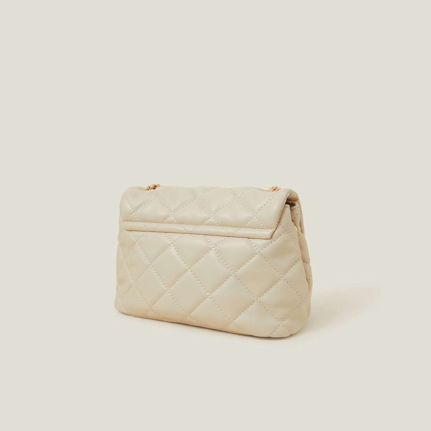 Accessorize London Women's Cream Quilted Faux Leather Sling Bag I Womens Bag | Stylish Bag For Ladies| hand bags for women stylish