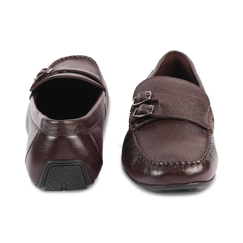 tresmode 240-ROBY Brown Double Monk Shoes for Mens EU/40, UK/6