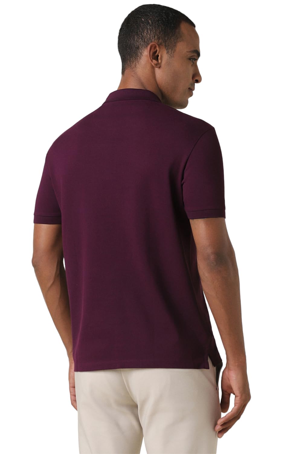 Allen Solly Men's Regular Fit T-Shirt (ASKPGRGFM01348_Purple_L