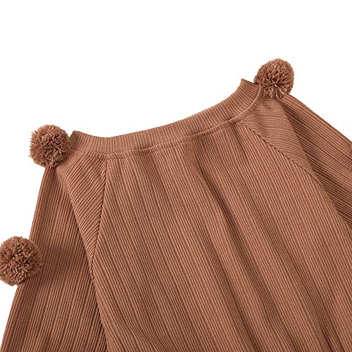 Hopscotch Polycotton Girls Solid Skirt Set In Brown Color For Ages 3-4 Years