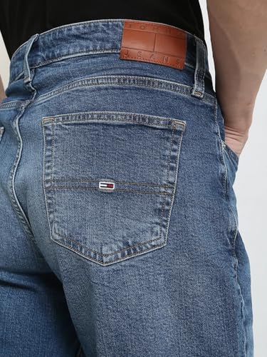 Mid-Wash Slim-Fit Mid-Rise Jeans Blue